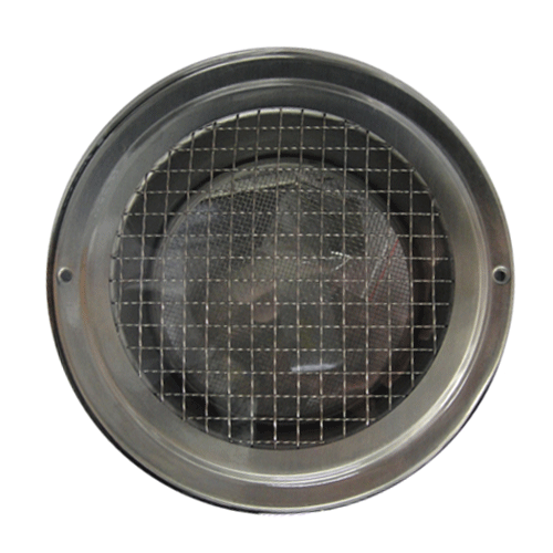 Round Mesh Vent Stainless Steel 100mm with Cinder Mesh