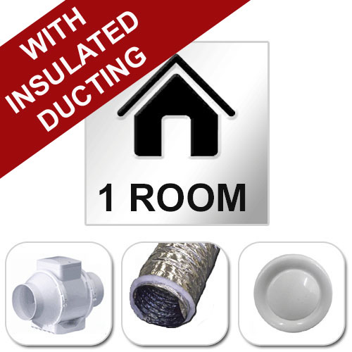 1 Room Heat Transfer Kit with Mixed Flow Fan (long ducting)