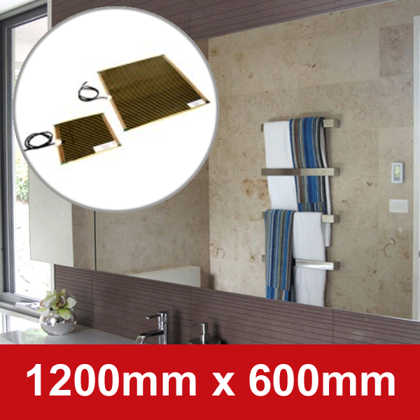 Mirror Demister Large 1200mm x 600mm Pure Ventilation Australia
