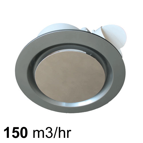 Airbus 200 Low Profile Exhaust Fan Silver Pure Ventilation