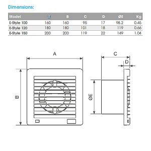 eco style exhaust dimensions