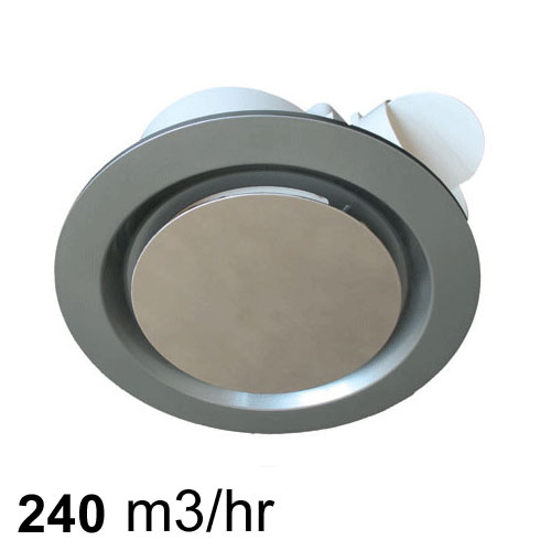 Airbus 225 Low Profile Exhaust Fan - Silver| Pure Ventilation Airbus 225 Low Profile Exhaust Fan - Silver| Pure Ventilation