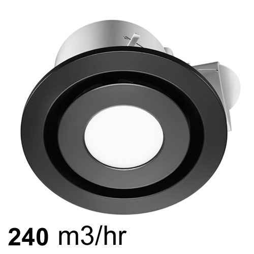 airbus 225 low profile exhaust fan black with led light airbus 225 low profile exhaust fan black with led light
