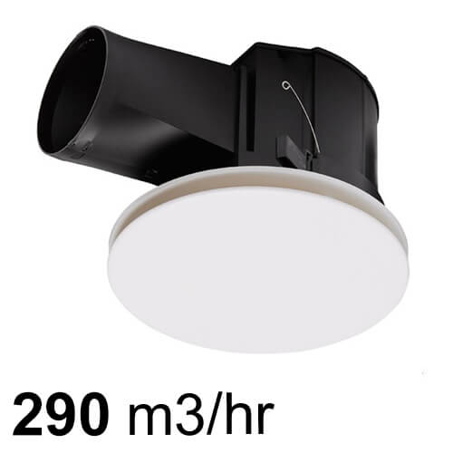 Martec Flow Round Ceiling Exhaust Fan White 250