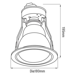 Martec Uno Heat Lamp Bathroom heater dimensions