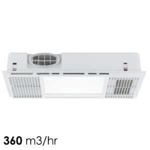 Mercator Mercury 3-in-1 Exhaust Fan with LED Light in White