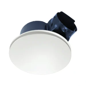 Airbus EC 500 Exhaust Fan with Round Cover and Wall Control - White