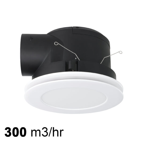 Eglo Samba Exhaust Fan with CCT LED Light 150mm Round in White