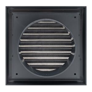 Vent Fixed Flyscreen 100mm - Dark Grey - back
