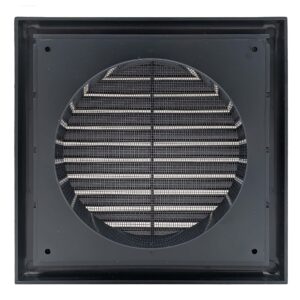 Vent Fixed Flyscreen 125mm - Dark Grey - Back