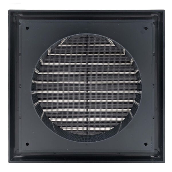 Vent Fixed Flyscreen 125mm - Dark Grey - Back