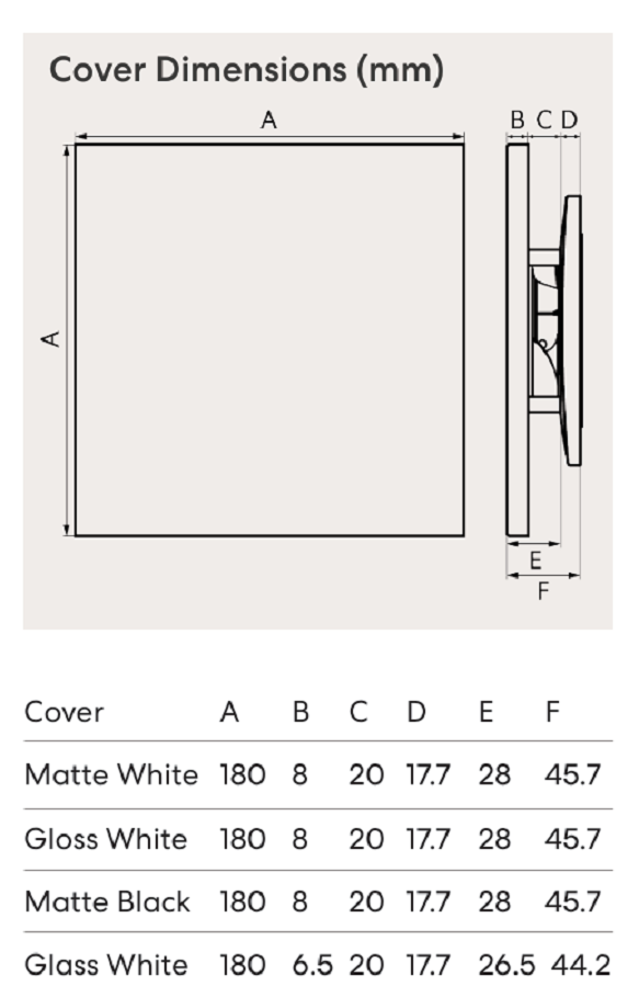 Elicent Dynamic Cover dimensions
