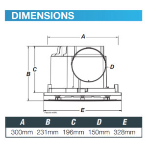 ventair-airbus-300-white-square-dimensions