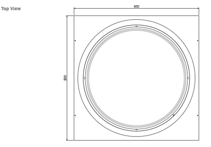 bradford-airomatic-continuous-flow-roof-ventilator-top-view-dimension
