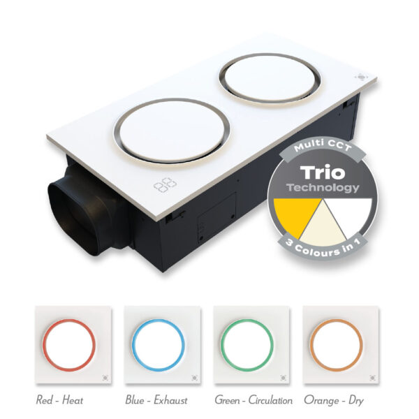 Domus Infinity 6-in-1 Heater - led colour indicator