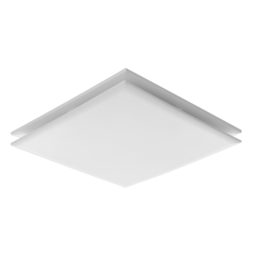 Eglo Samba Square Exhaust Fan 120mm - White - side angle view