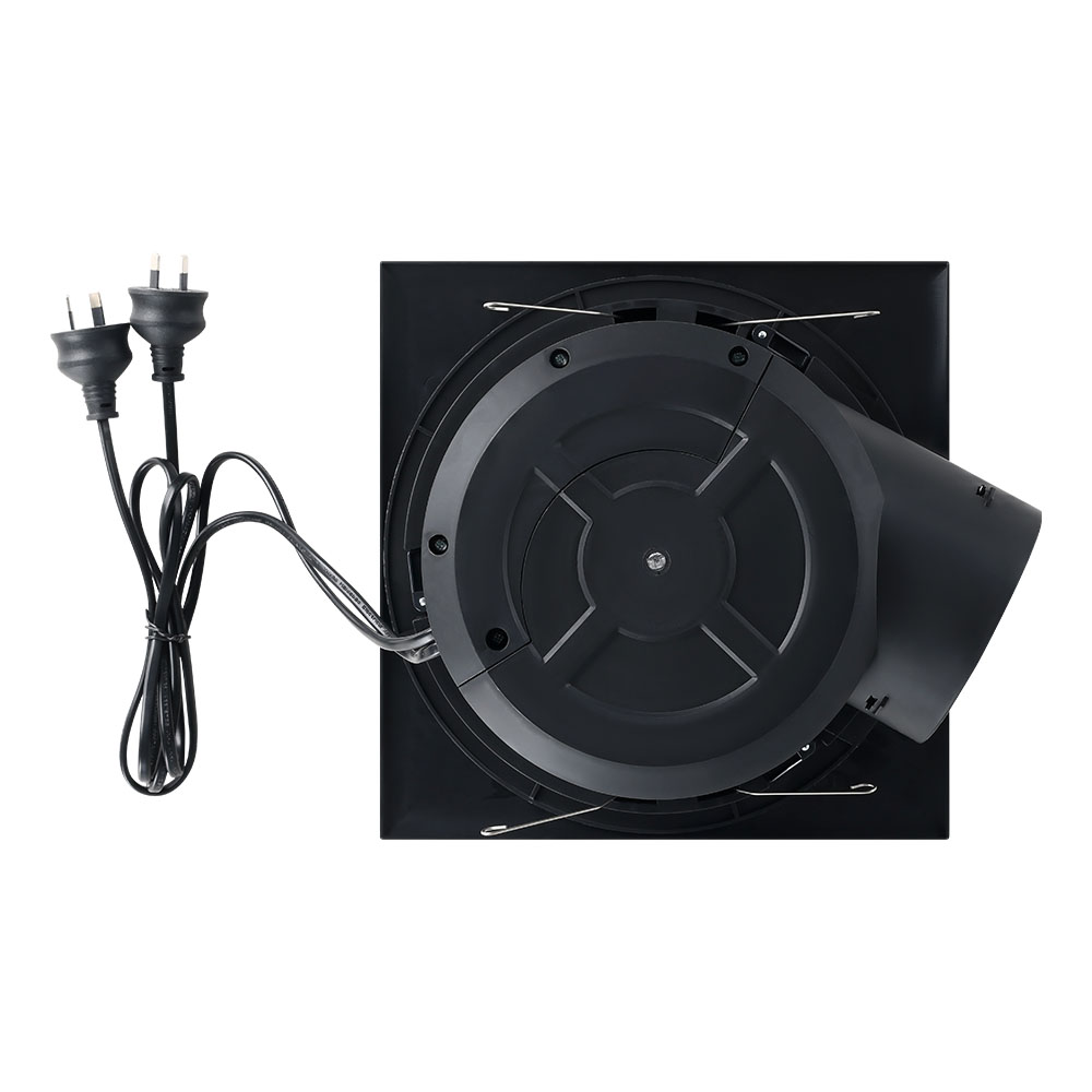 Eglo Samba Square Exhaust Fan 120mm with CCT LED Light - White - plug