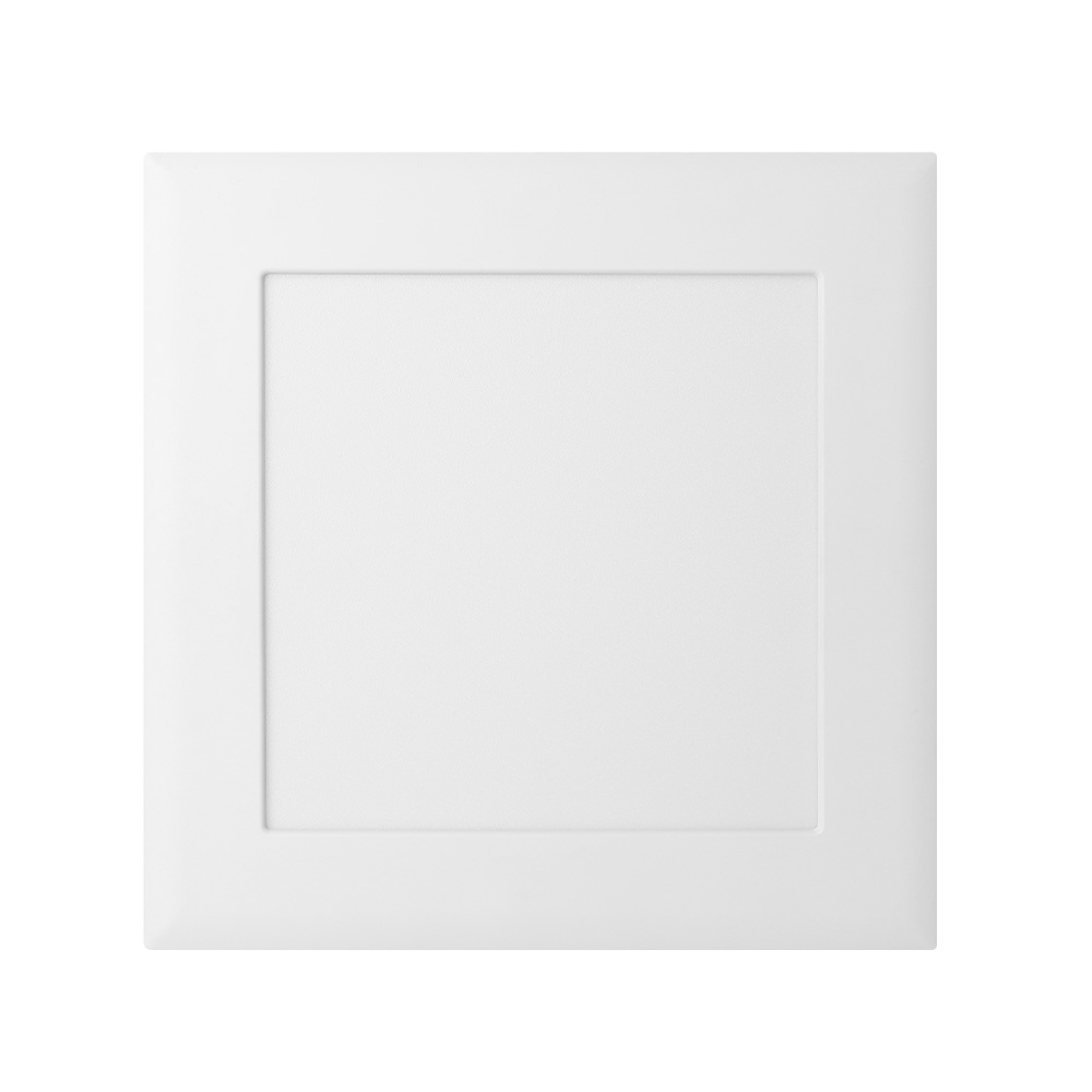 Eglo Samba Square Exhaust Fan 120mm with CCT LED Light - White - front view