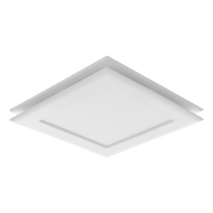Eglo Samba Square Exhaust Fan 120mm with CCT LED Light - White - side angle view