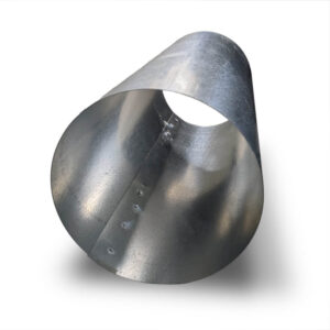 Ecoduct Rangehood Dropper - 150mm Duct - Round (Metal) - front angled