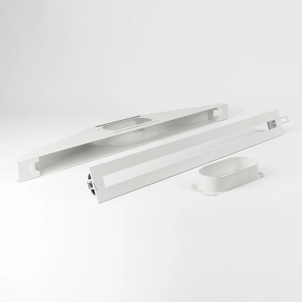 Expella Linear Slot Vent with Plenum Box 600mm - White - with parts